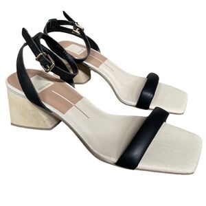 Dolce Vita Modi Black Leather Ankle Strap Sandals With Box Size 9 New